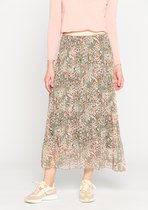 LOLALIZA Maxirok met print - Khaki - Maat M