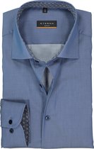 ETERNA slim fit overhemd - twill heren overhemd - midden blauw (contrast) - Strijkvrij - Boordmaat: 44