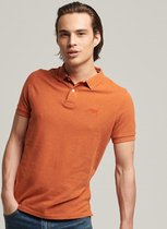 Superdry - Classic Pique Polo Oranje - Modern-fit - Heren Poloshirt Maat L