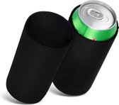 kwmobile 2x 500ml Can blikjeskoeler - Voor bier- en frisdrankblikjes - Koeler voor drankblikjes in zwart -