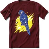 Dieren T-Shirt | Papegaai shirt Heren / Dames | Wildlife parrot cadeau - Burgundy - M