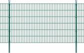 Decoways - Dubbelstaafmatten en palen 2008x1230 mm 32 m groen