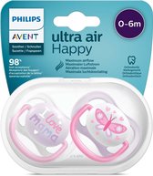 Philips Avent- Happy- ultra air-fopspeen 0-6 maanden