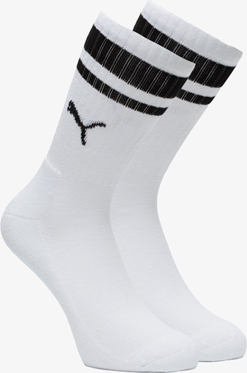Puma crew heritage stripe 2p unisex - Sportsokken - Volwassenen - white - 39-42 op Prijzenvolger.com
