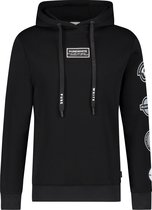 Purewhite -  Heren Slim Fit    Hoodie  - Zwart - Maat M