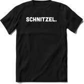 Schnitzel - Snack T-Shirt | Grappig Verjaardag Kleding Cadeau | Eten En Snoep Shirt | Dames - Heren - Unisex Tshirt | - Zwart - L