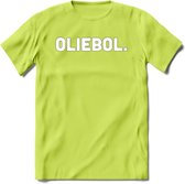 Oliebol - Snack T-Shirt | Grappig Verjaardag Kleding Cadeau | Eten En Snoep Shirt | Dames - Heren - Unisex Tshirt | - Groen - 3XL