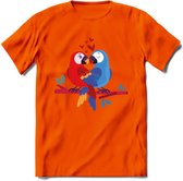 Valentijn T-Shirt | Grappig Valentijnsdag Cadeautje voor Hem en Haar | Dames - Heren - Unisex | Kleding Cadeau | - Oranje - 3XL