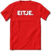 Eitje - Snack T-Shirt | Grappig Verjaardag Kleding Cadeau | Eten En Snoep Shirt | Dames - Heren - Unisex Tshirt | - Rood - XL