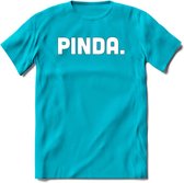 Pinda - Snack T-Shirt | Grappig Verjaardag Kleding Cadeau | Eten En Snoep Shirt | Dames - Heren - Unisex Tshirt | - Blauw - S