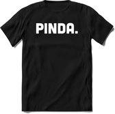 Pinda - Snack T-Shirt | Grappig Verjaardag Kleding Cadeau | Eten En Snoep Shirt | Dames - Heren - Unisex Tshirt | - Zwart - L