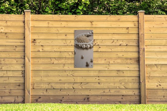 Poster de jardin Gros plan d'un collier de perles - Décoration murale cm - Décoration murale extérieur - Poster jardin - Toile jardin - Poster clôture - Tableau jardin