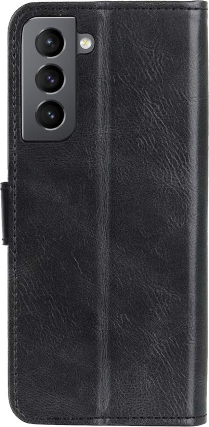 Samsung Galaxy S21 FE Cover Bookcase Zwart - Flip Case Zwart - Samsung Galaxy S21 FE Book Cover - Samsung Galaxy S21 FE Case Zwart
