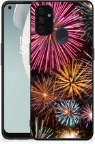 Smartphone Hoesje OnePlus Nord N100 Smartphonehoesje met Zwarte rand Vuurwerk