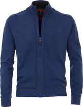 Redmond heren vest katoen - met rits - blauw - Maat: 6XL