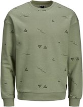 Jack & Jones Trui Jcotrio Sweat  Crew Neck 12198516 Oil Green/relaxed Mannen Maat - S