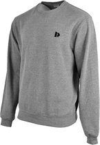 Donnay - Fleece sweater ronde hals - Ian - Junior - Maat 176 - Silver-marl