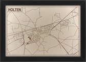 Houten stadskaart van Holten
