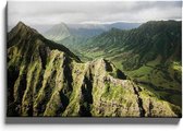 Walljar - Valleys Hawaii - Muurdecoratie - Canvas schilderij