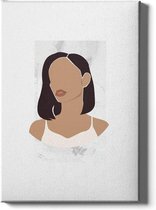 Walljar - Short bob - Muurdecoratie - Canvas schilderij