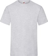 Set van 2x stuks t-shirts grijs heren - Ronde hals - 195 g/m2 - Ondershirt/shirt - Voor mannen, maat: M (EU 50)