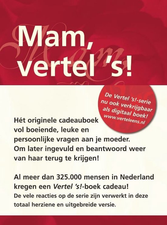 Cover van het boek 'Mam vertel 's' van Elma van Vliet