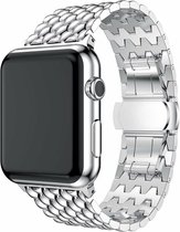 RVS zilver metalen bandje / armband voor de Geschikt voor Apple Watch / geschikt voor Apple Watch 42mm - 44mm