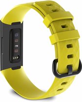 Bandje geschikt voor Fitbit Charge 3 SMALL  –  geel