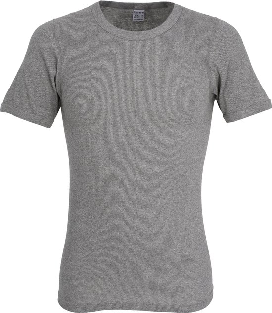 Ceceba heren T-shirt dubbelrib regular fit (1-pack) - O-hals - grijs - Maat: