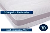 1-Persoons Matras -MICRO POCKET HR45 Koudschuim 7 ZONE 21 CM - 3D - Zacht ligcomfort - 90x210/21