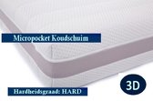 Korter model -  1-Persoons Matras -MICRO POCKET HR45 Koudschuim 7 ZONE 21 CM - 3D - Stevig ligcomfort - 80x190/21