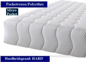 2-Persoons Matras - MICROPOCKET Polyether SG30 7 ZONE  7 ZONE 23 CM   - Stevig ligcomfort - 140x200/23