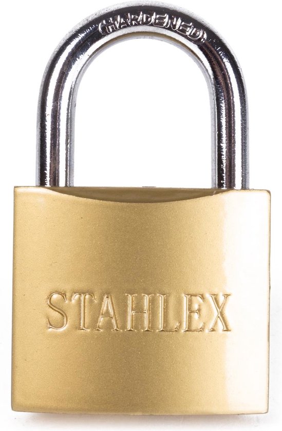 Cadenas Stahlex Superlock de 38 mm, laiton, en emballage avec clé.