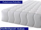 2-Persoons matras - Pocketvering met Polyether SG 30 afdeklaag - 21 cm - Gemiddeld ligcomfort - 180x200/21