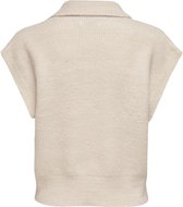 ONLY  Mayse S/L Polo Pullover Knt Pumice Stone BEIGE S