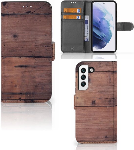 Samsung Galaxy S22 Book Style Case Old Wood
