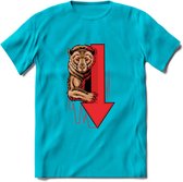 Bear Market - Crypto T-Shirt Kleding Cadeau | Dames / Heren / Unisex | Bitcoin / Ethereum shirt | Grappig Verjaardag kado | Tshirt Met Print | - Blauw - S