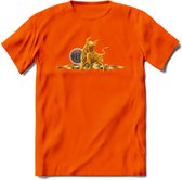 Bitcoin Bull - Crypto T-Shirt Kleding Cadeau | Dames / Heren / Unisex | Bitcoin / Ethereum shirt | Grappig Verjaardag kado | Tshirt Met Print  Prijs - Oranje - L