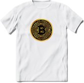 Bit-Coin - Crypto T-Shirt Kleding Cadeau | Dames / Heren / Unisex | Bitcoin / Ethereum shirt | Grappig Verjaardag kado | Tshirt Met Print  Prijs - Wit - XXL