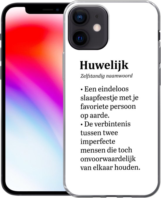 Coque iPhone 12 - Mariée - Mariage - Citation - Siliconen