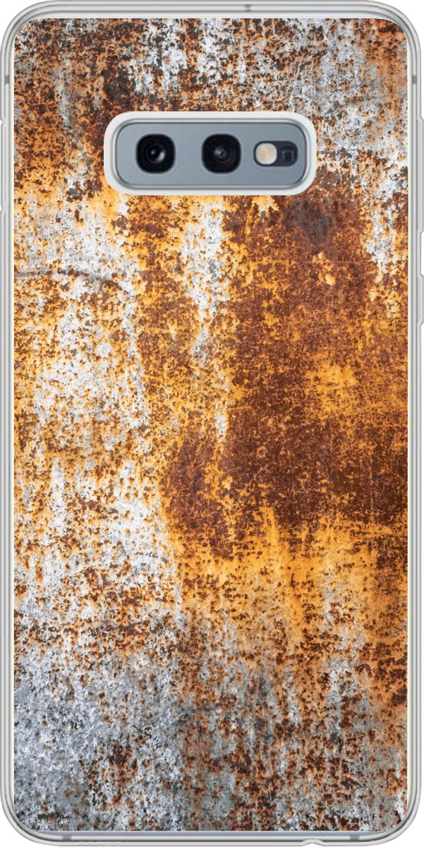 Telefoonhoesje Geschikt voor Samsung Galaxy S10e hoesje - Roest print - Staal - Structuur - Siliconen Telefoonhoesje Telefoonhoesje