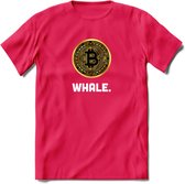 Bitcoin Whale - Crypto T-Shirt Kleding Cadeau | Dames / Heren / Unisex | Bitcoin / Ethereum shirt | Grappig Verjaardag kado | BTC Tshirt Met Print | - Roze - M