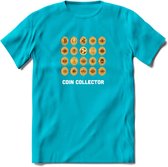 Bitcoins - Crypto T-Shirt Kleding Cadeau | Dames / Heren / Unisex | Bitcoin / Ethereum shirt | Grappig Verjaardag kado | BTC Tshirt Met Print | - Blauw - M