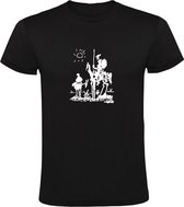 Picasso Don Quichot | Heren T-shirt | Zwart | Kunst | Schilderij | Schets