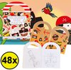 48 STUKS Piraten / Piraat Kleurboekjes met Stickers