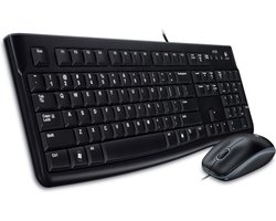 Logitech MK120 - Toetsenbord- en Muisset - Bedraad - QWERTY US - Zwart
