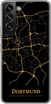 Coque Samsung Galaxy S22 - Dortmund - Carte - Or - Coque de téléphone en Siliconen