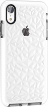 Apple iPhone XR Hoesje - Mobigear - Diamond Serie - Hard Kunststof Backcover - Transparant / Wit - Hoesje Geschikt Voor Apple iPhone XR