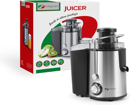 MAGNANI Extracteur de jus 400W pour fruits et légumes, extracteur compact  de jus avec... | bol