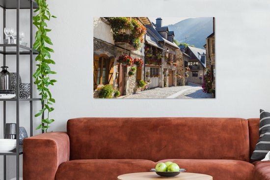 Toile Peinture Rue d'Espagne - 140x90 cm - Décoration murale